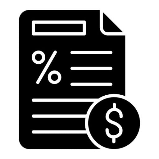 Taxes Glyph Icon