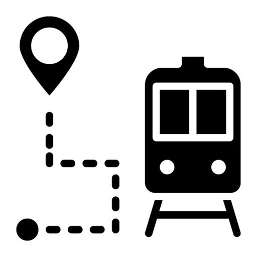Route Glyph Icon | Railway
