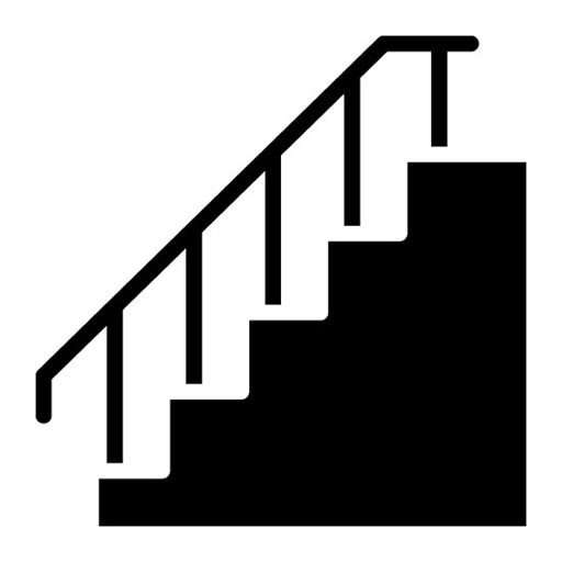Stairs Glyph Icon | Railway