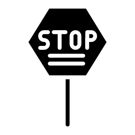 Stop Sign Glyph Icon | Railway