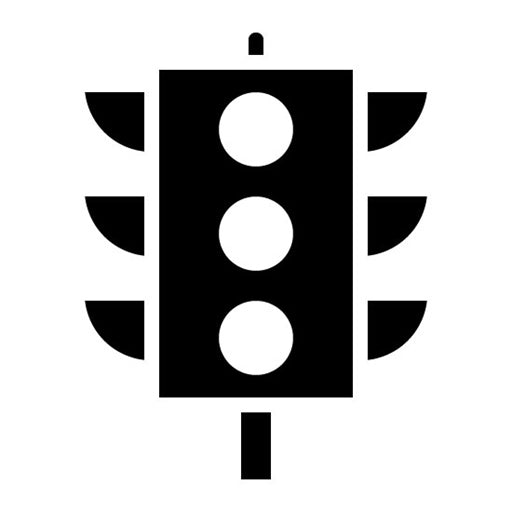 Traffic Signal Glyph Icon | Railway