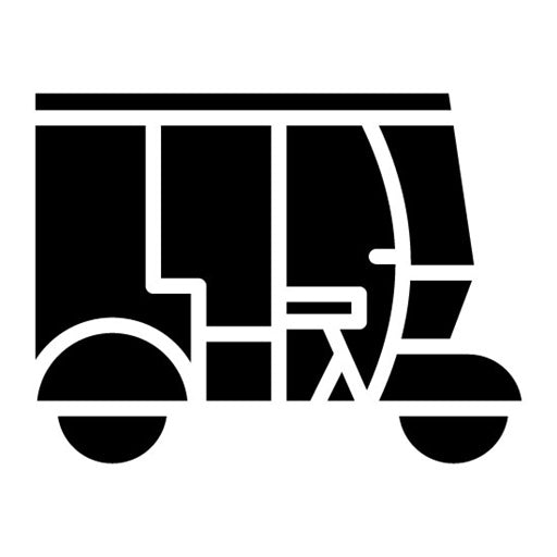Auto Rickshaw Glyph Icon