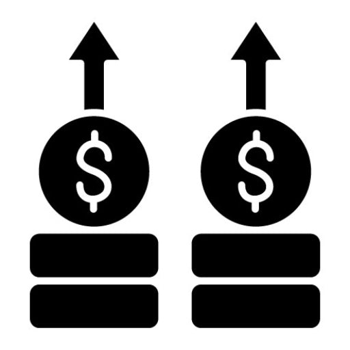 Revenue Increase Glyph Icon