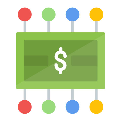 Money Network Flat Icon