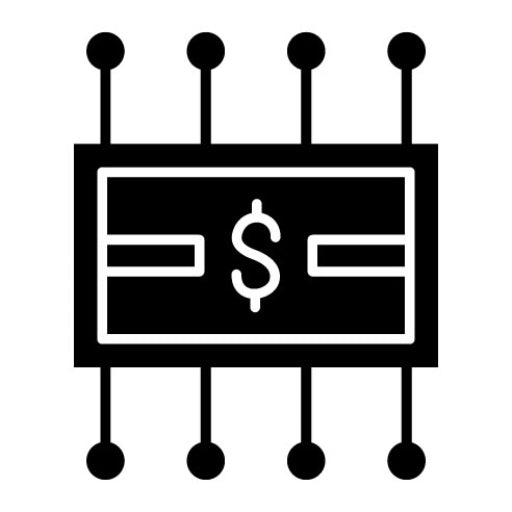 Money Network Glyph Icon