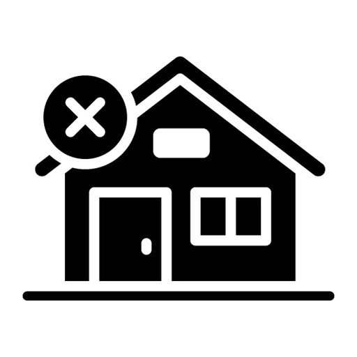 No House Glyph Icon