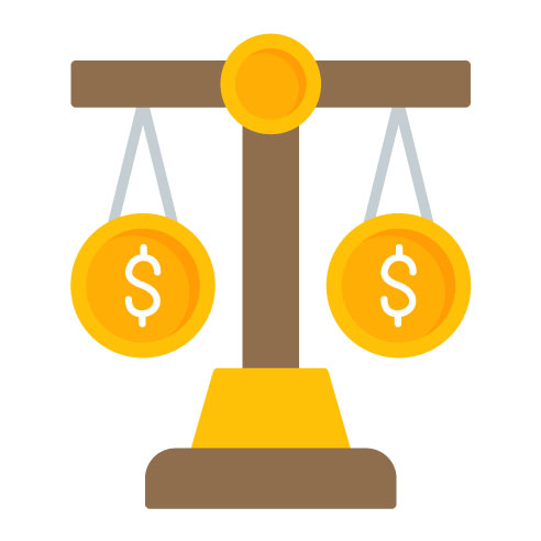 Money Scale Flat Icon