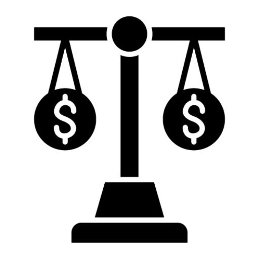 Money Scale Glyph Icon | Accounting