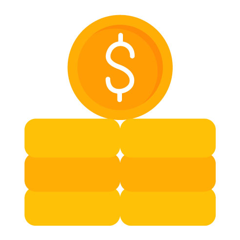 Accounting Coins Flat Icon