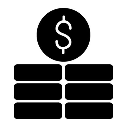 Coins Glyph Icon | Accounting