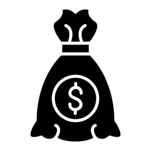 Money Bag Glyph Icon | Accounting