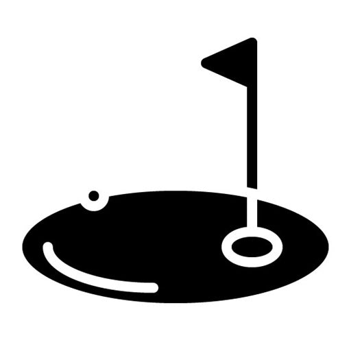 Golf Course Glyph Icon