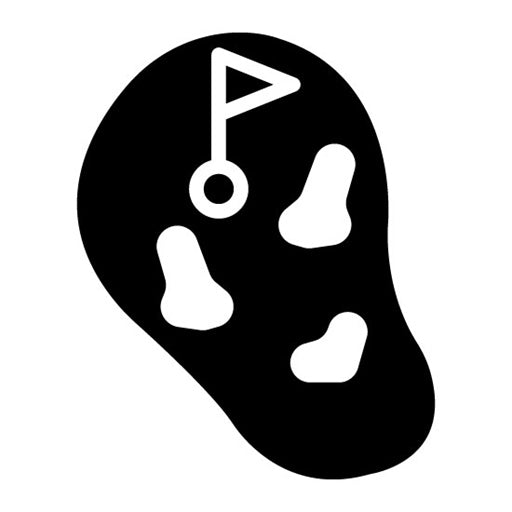 Golf Course Locator Glyph Icon