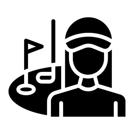 Golf Player Female Glyph Icon