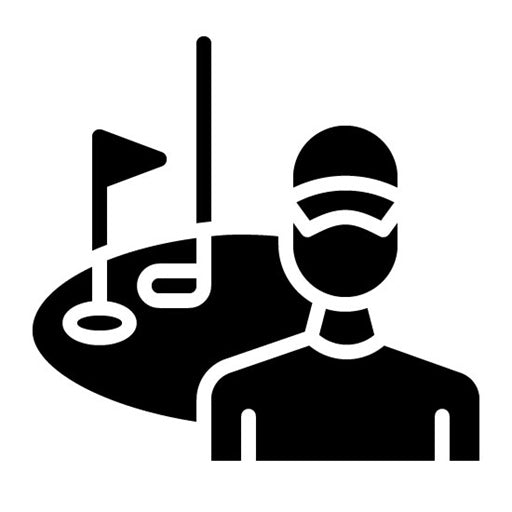Golf Player Male Glyph Icon
