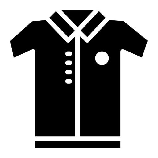 Golf Shirt Glyph Icon