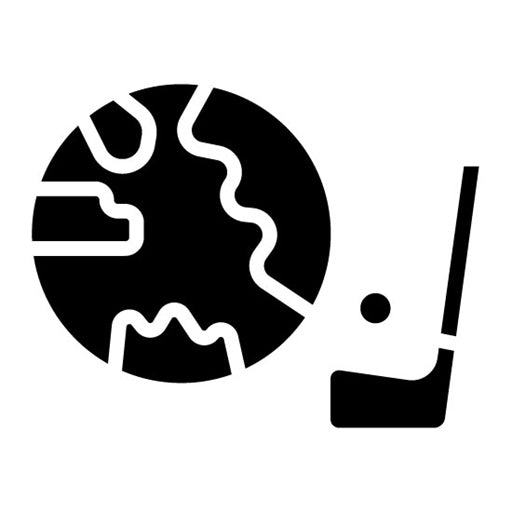 Golf Tour Glyph Icon
