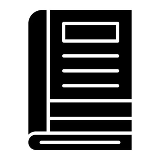 Journal Book Glyph Icon