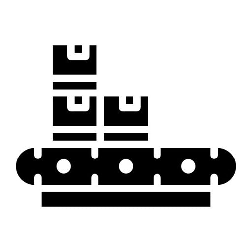 Conveyor Glyph Icon | Supply Chain