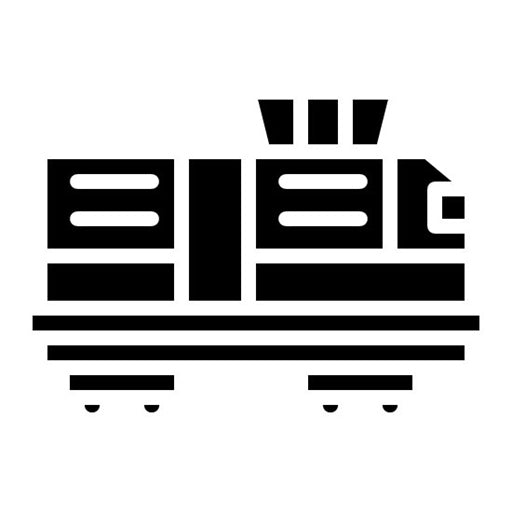 Freight Train Glyph Icon