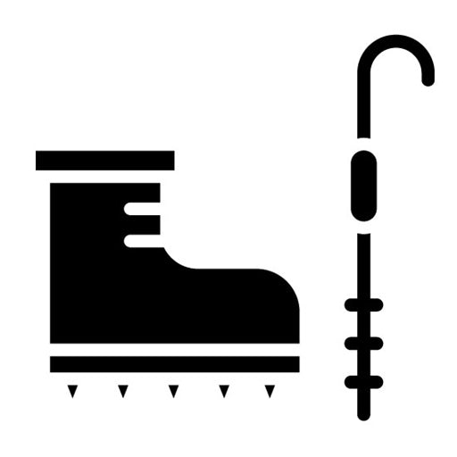 Ice Climbing Glyph Icon