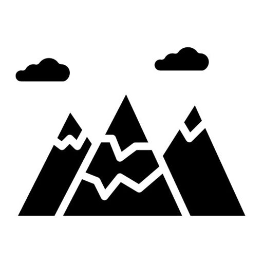 Mountain Glyph Icon | Ski Resort