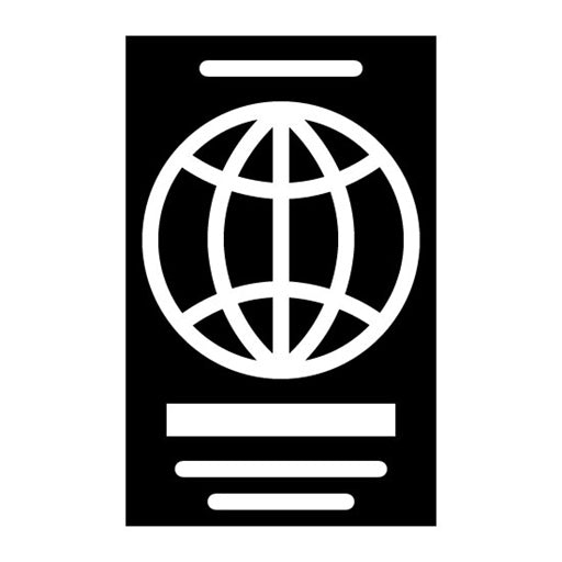 Passport Glyph Icon | Ski Resort