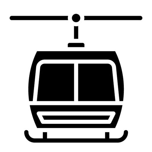 Ski Lift Glyph Icon