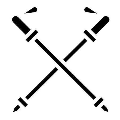 Ski Poles Glyph Icon