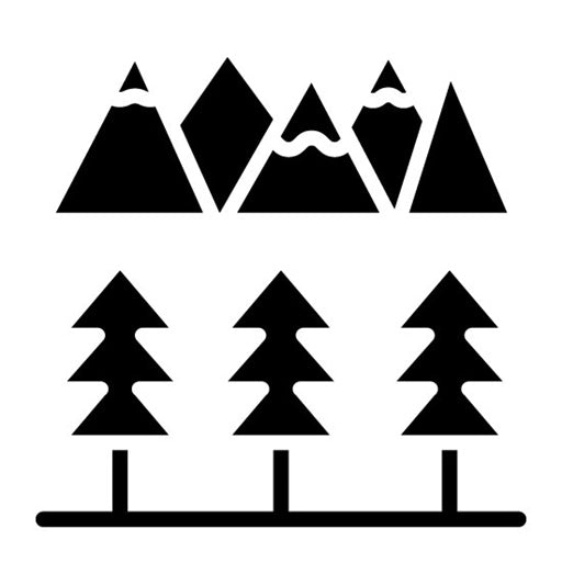 Ski Resort Glyph Icon
