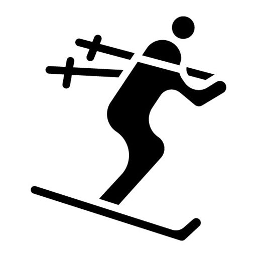 Ski Run Glyph Icon