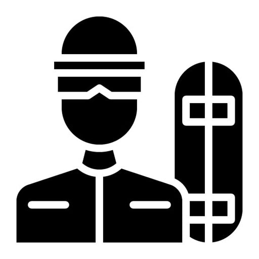 Snowboarder Male Glyph Icon