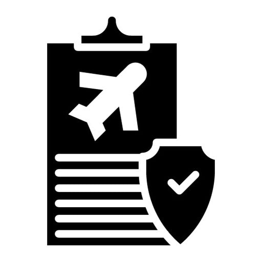 Travel Insurance Glyph Icon | Ski Resort