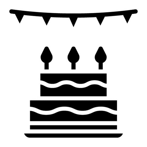 Birthday Party Glyph Icon