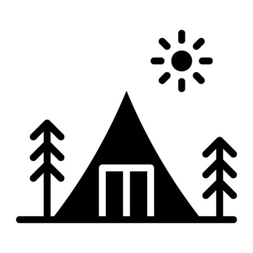 Camping Trip Glyph Icon