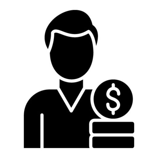 Male Financial Advisor Glyph Icon