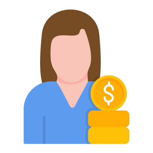 Female Financial Advisor Flat Icon