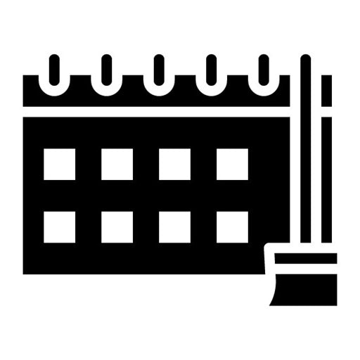 Chores Timetable Glyph Icon