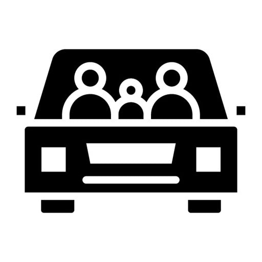 Family Car Glyph Icon | Child Adoption