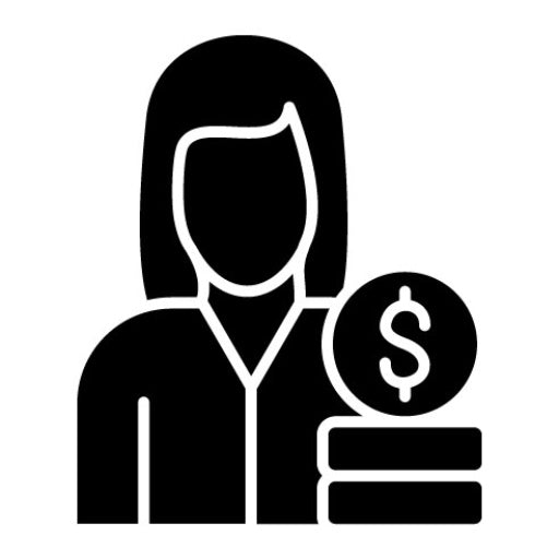 Female Financial Advisor Glyph Icon
