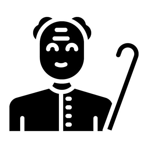 Grandfather Glyph Icon | Child Adoption