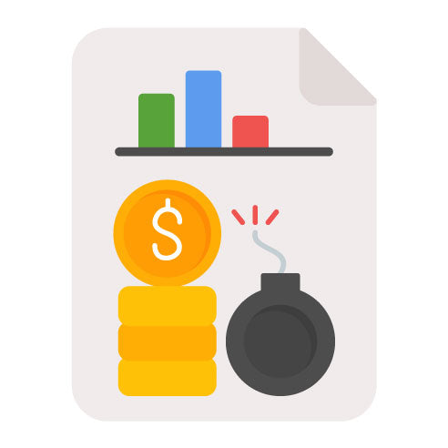 Debt Analysis Flat Icon