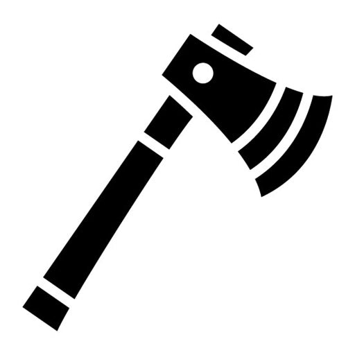 Axe Glyph Icon | Shooting