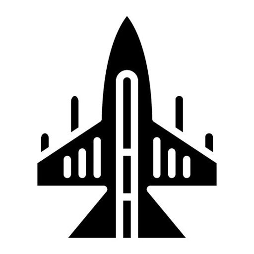 Fighter Plane Glyph Icon