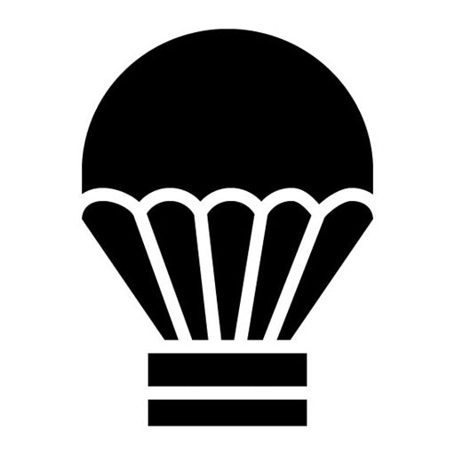 Parachute Glyph Icon | Shooting