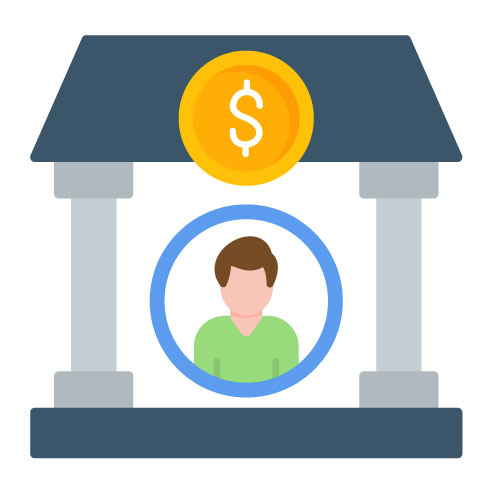 Bank Account Flat Icon