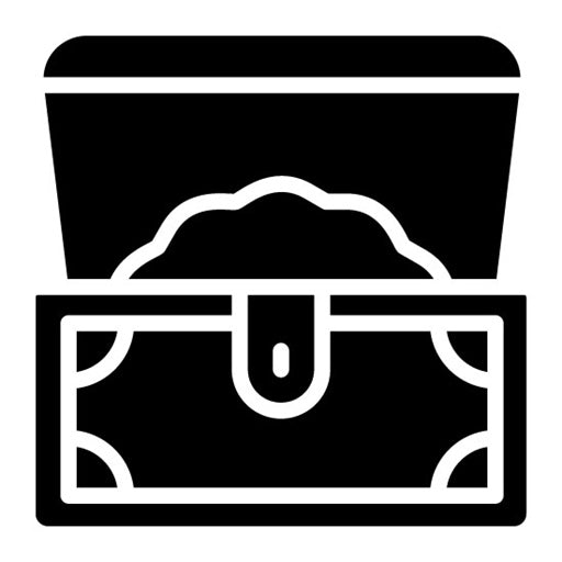 Treasure Chest Glyph Icon