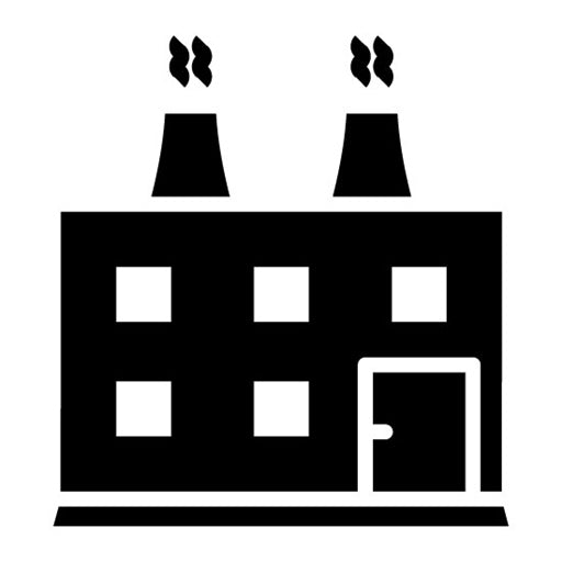 Factory Glyph Icon | Global Warming