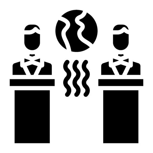 Global Warming Debate Glyph Icon