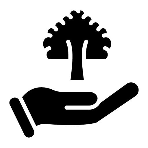 Tree in Hand Glyph Icon